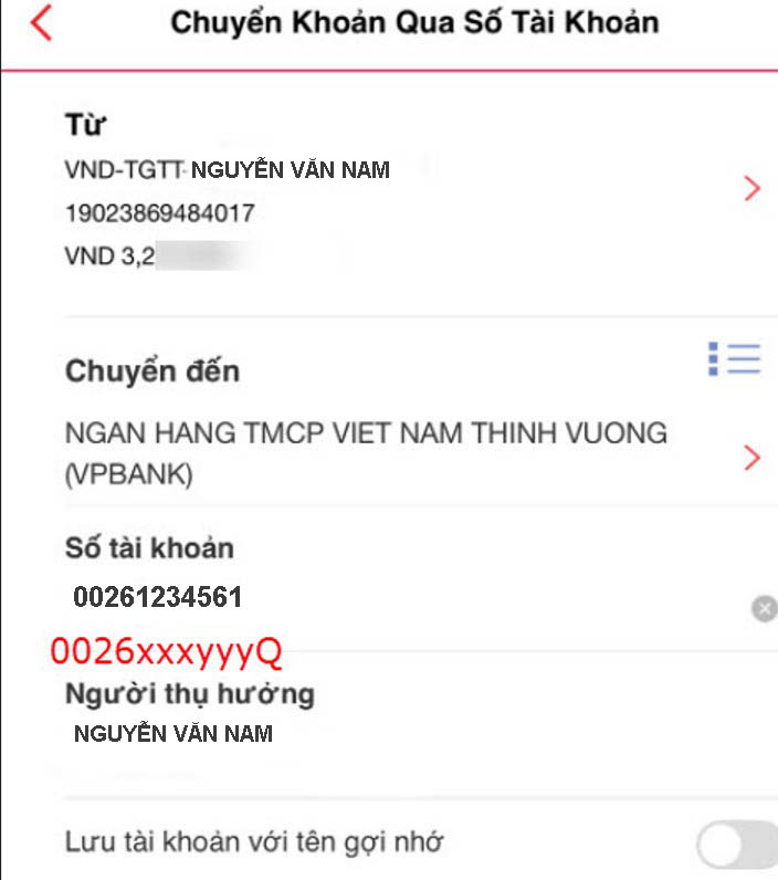 nạp tiền vps qua ma dinh danh 0026 ngan hang vpbank